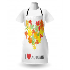 Maple Leaves with Heart Apron