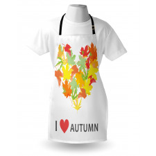 Maple Leaves with Heart Apron