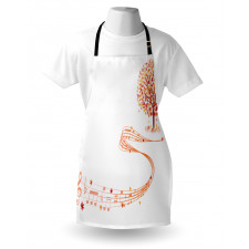 Music Sheet and Notes Apron