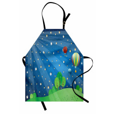 Cartoon Balloons Stars Apron