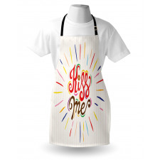 Vintage Words Stripes Apron