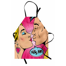 Young Pop Art Couple Apron