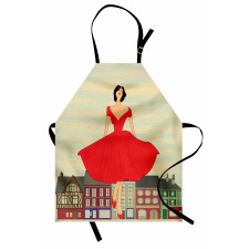 Lady in Red Dress Apron