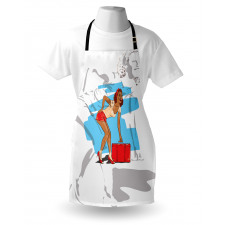 Girl and Suitcase Apron