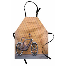 Modern Mutfak Önlüğü Duvara Dayanmış Şemsiyeli Bisiklet Görseli