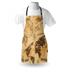 World Map Rope Knots Apron