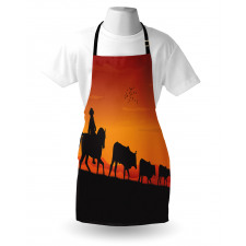 Silhouette Farm Cow Herd Apron