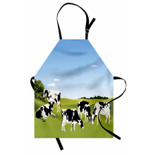 Graphic Domestic Cows Apron