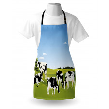 Graphic Domestic Cows Apron