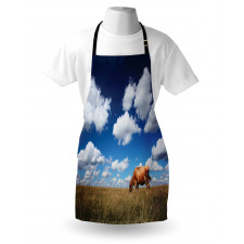 Cow Meadow Sky Clouds Apron