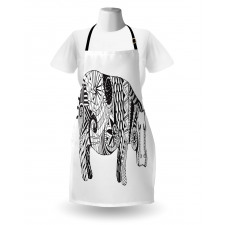 Hippo Geometric Ornament Apron