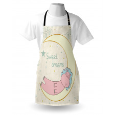 Cartoon Hippo Sleeping Apron