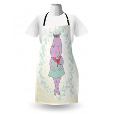 Hippie Girl Animal Floral Apron