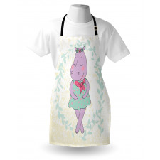 Hippie Girl Animal Floral Apron