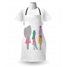 Elephant Girl Polka Dress Apron