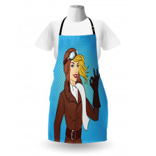 Pop Art Woman Pilot Apron