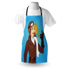 Pop Art Woman Pilot Apron