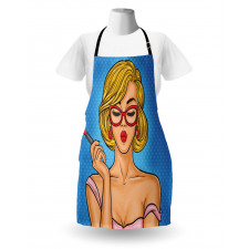 Red Cat Eyeglasses Apron