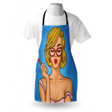 Red Cat Eyeglasses Apron