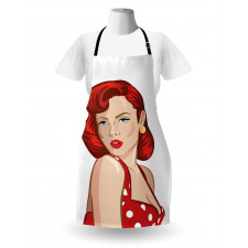Rolled Hair Ginger Apron