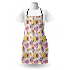 Floral Sketch and Dots Apron