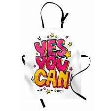 Yes You Can Word Bubble Apron