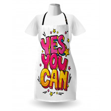 Yes You Can Word Bubble Apron