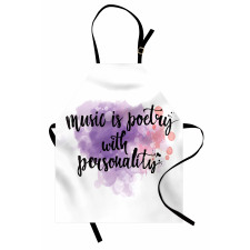 Music is a Poetry Slogan Apron