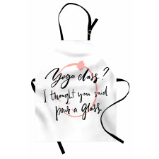 Yoga Class Wine Glass Apron