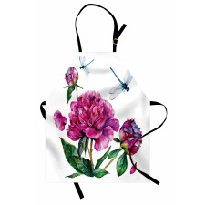 Peonies and Dragonflies Apron