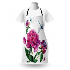 Peonies and Dragonflies Apron