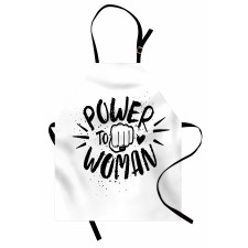Feminizm Mutfak Önlüğü Kadınlara Güç Yazılı Yumruklu Sade Model