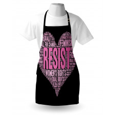 Heart Shape Phrase Apron