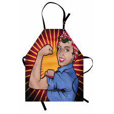 Retro Powerful Woman Apron