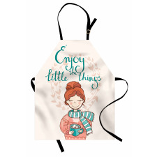 Winter Cartoon Woman Apron