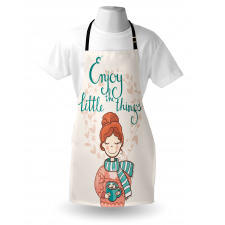 Winter Cartoon Woman Apron