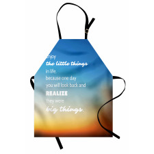 Slogan on Blurry Backdrop Apron