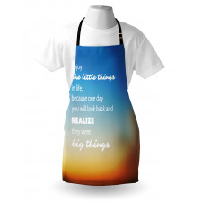 Slogan on Blurry Backdrop Apron