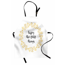 Monochrome Wreath Desgin Apron