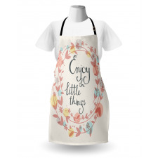 Flowers and Leaves Phrase Apron