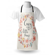 Flowers and Leaves Phrase Apron