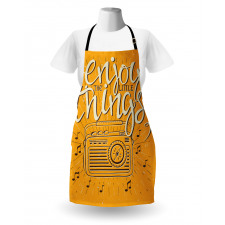 Retro Radio Playing Music Apron