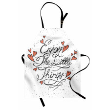 Romantic Hearts Slogan Apron