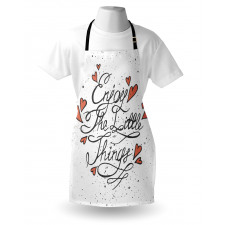 Romantic Hearts Slogan Apron