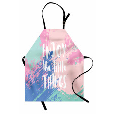 Grunge Color Smear Slogan Apron