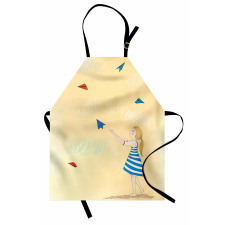 Girl with Paper Planes Apron