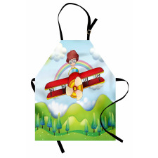 Boy in Sky Sunny Day Apron