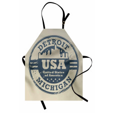 Detroit Michigan Stamp Apron