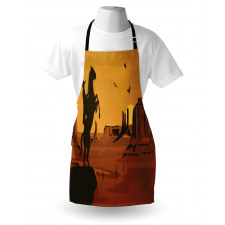 Sunset Scene and Cowboy Apron