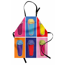 Modern Pop Art Cups Apron